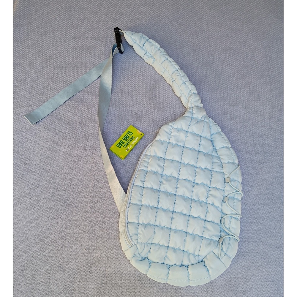 Pickle O' Joe Pickleball Sling Bag Quilted Blue Lightweight PKJ102-GRY NWT